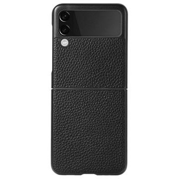 Samsung Galaxy Z Flip3 5g Slim Cover - pravá kůže - černá