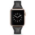 Apple Watch Series 11/10/9/8/SE 3/SE (2022)/7/SE/6/5/4/3/2/1 Slim Leather poprup -  42mm/41mm/40mm/38mm - černá
