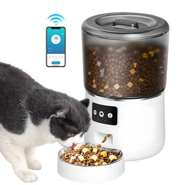 Smart WiFi Automatic Food Dispenser for Dogs and Cats - 4l - White