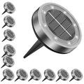 Solar Ground Lights - 12 Pcs. - White Light