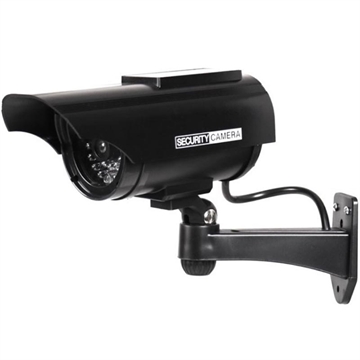 Solar-Powered Dummy Security Camera with Flashing LED