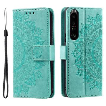 Sony Xperia 1 VI Série Mandala Peněženka - Zelená