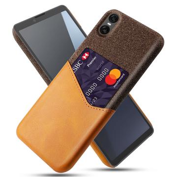 Sony Xperia 10 VII KSQ Pouzdro s Kapsou Karty - Oranžový