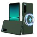 Tekuté silikonové pouzdro pro Sony Xperia 5 IV – kompatibilní s MagSafe – Tmavozelený