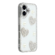 iPhone 17 Sparkling Love and Pearl Hybrid Case