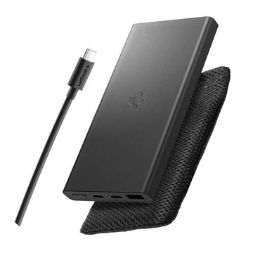 Spigen Essential EA2210 Power Bank 10000mAh with 2x USB-C & USB-A Ports - Black