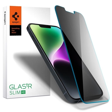 Spigen Glas.tR Slim Privacy iPhone 13/13 Pro/14/16e Ochrana Obrazovky