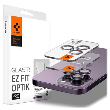 Spigen Glas.tR Ez Fit Optik Pro iPhone 14 Pro/14 Pro Max Chránič Objektivu Fotoaparátu - Deep Purple