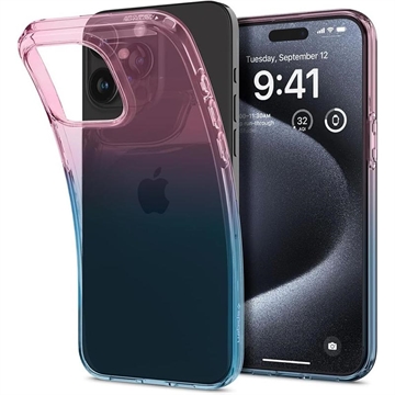iPhone 15 Pro Spigen Liquid Crystal TPU pouzdro - Růžový