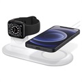 Spigen MagFit Duo nabíjí dock pro Apple Magsafe, Apple Watch - White