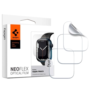 Spigen Neo Flex Apple Watch Series 9/8/SE 3/SE (2022)/7/SE/6/5/4 Chránič Obrazovky - 41mm, 40mm - 3 ks.