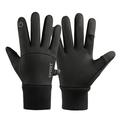 Sportovní pánské zateplené rukavice s dotykovým displejem - černé