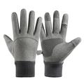 Sportovní pánské zateplené rukavice s dotykovým displejem - šedé