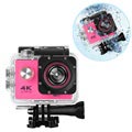 Sports SJ60 Waterproof 4K WiFi Action Camera (Otevřená krabice - Hromadně) - Hot Pink