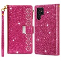 Série Starlight Samsung Galaxy S22 Ultra 5G peněženka - horká růžová