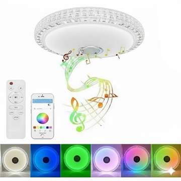 Starry Sky Smart LED Ceiling Light with Bluetooth Speaker, Alarm Clock - 36W/30cm