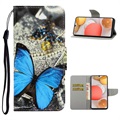 Styl série Samsung Galaxy A42 5G Case - Blue Butterfly