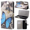 Styl Series Huawei P20 Pro peněženka - Blue Butterfly