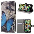 IPhone X / iPhone XS Styl Series Wallet Case - Blue Butterfly