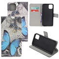 Styl Series iPhone 11 Peněženka - Blue Butterfly