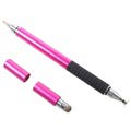 Stylové multifunkční pero a kuličkové pero 3 v 1-horké růžové