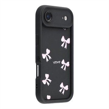 iPhone Air Stylish Shockproof TPU Case with Raised Edges - Black / Bow