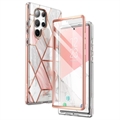 Supcase Cosmo Samsung Galaxy S23 Ultra 5G Hybridní pouzdro - růžový mramor