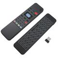 T3-C Bezdrátová klávesnice Air Mouse Remote Keyboard se 7 barvami podsvícení pro Smart TV, Android TV Box, PC, HTPC