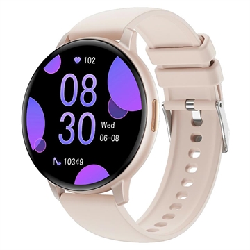 T6 Fitness Smart Watch with Bluetooth Calling, Heart Rate - 1.38" - Pink