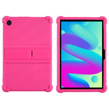 TCL Tab 10L/10 HD 4G Silicone Case with Kickstand - Hot Pink