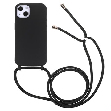 Pouzdro iPhone 13 TPU s Lanyard - černá