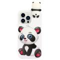 Řada 3D Figurek iPhone 14 Pro TPU Pouzdro - Roztomilá Panda