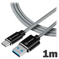 Taktický kabel nabíjení rychlého lana - USB -A/USB -C - 1M