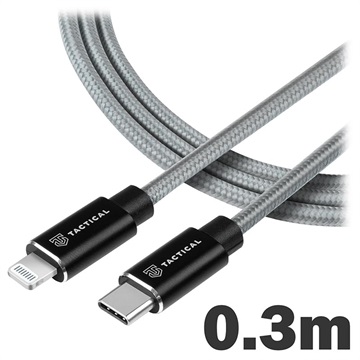 Taktický nabíjecí kabel s rychlým lanem - USB -C/Lightning - 0,3 m
