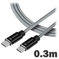 Taktický kabel nabíjení rychlého lana - USB -C/USB -C - 0,3M