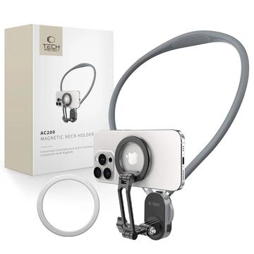 Tech-Protect AC200 MagSafe FPV Neck Mount with 360 Rotating Head, Camera Adapter - Crayon Grey