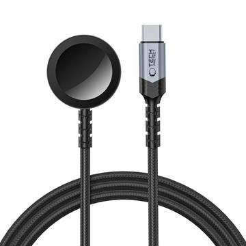 Tech-Protect MC01 UltraBoost Magnetic Charger for Apple Watch with 120cm Type-C Cable - Black