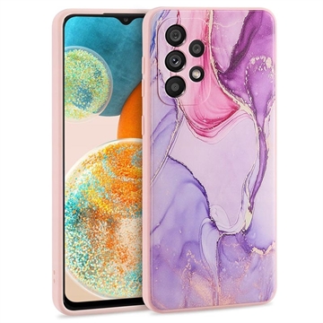 Pouzdro TPU Samsung Galaxy A23 5G Tech-Protect Mood Marble – Růžové / Fialové