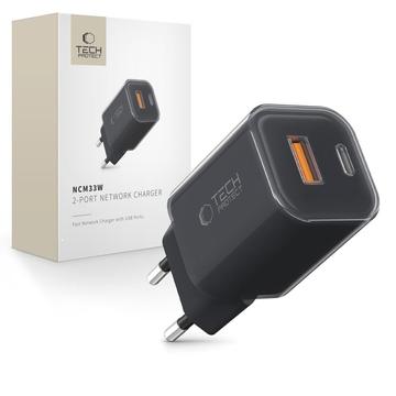 Tech-Protect NCM33W Dual-Port 30W Wall Charger - Black