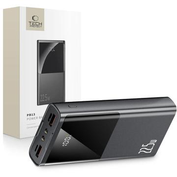 Tech-Protect PB13 20000mAh Power Bank with Flashlight - 22.5W PD 3.0, QC 3.0 - Grey