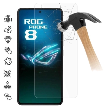 Asus ROG Phone 8/8 Pro Tempered Glass Screen Protector - 9H - Case Friendly - Clear