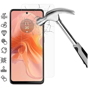 Motorola Moto G04s Tempered Glass Screen Protector - 9H, 0.3mm - Case Friendly  - Clear