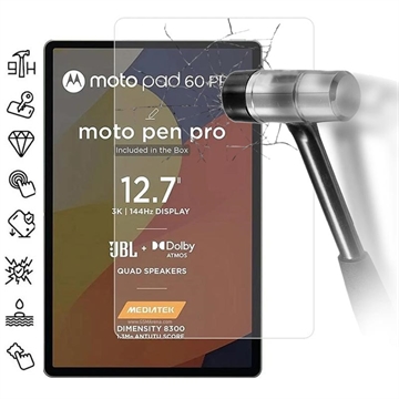 Motorola Moto Pad 60 Pro Tempered Glass Screen Protector - 9H - Case Friendly - Transparent
