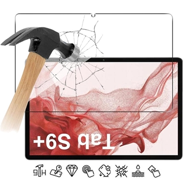 Samsung Galaxy Tab S9+/S8+ Ochranství obrazovky Tempered Glass - Case Friendly - čistý