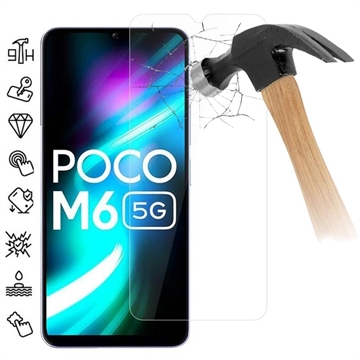 Xiaomi Poco M6 Ochranství obrazovky Tempered Glass - Case Friendly - čistý
