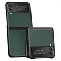 Texturovaný Samsung Galaxy Z Flip3 5g Hybrid Case - zelená