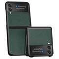 Texturovaný Samsung Galaxy Z Flip3 5g Hybrid Case - zelená