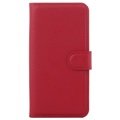 Samsung Galaxy S6 Textured peněženka - červená