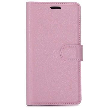Huawei P10 Textured peněženka - růžová