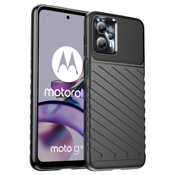 Thunder Série Motorola Moto G13/G23 TPU Pouzdro - Černá